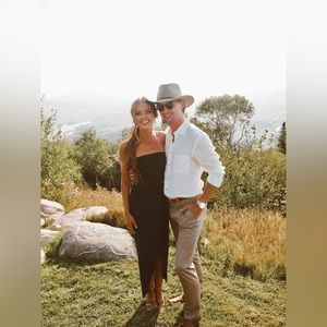 Wayf dark blue Strapless Dress - size XS